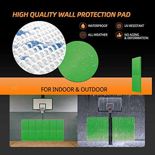 4 Pack Wall Protection Pads 2" Thick Foam Wall Padding (60" x 20" x 2" / 4 PACK / LIGHT GREEN)