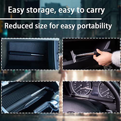 38.6 Inch Telescopic Side Mirror Glass Squeegee (Black)