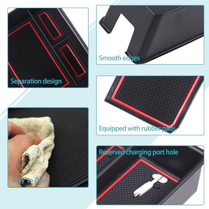 Armrest Storage Box Compatible with Audi Q4 E (Armrest Box Storage Box(B))
