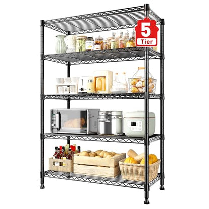 31.5" W 5 Tier Storage Shelves (5 Tier-15.7"D x 31.5"W x 71"H)