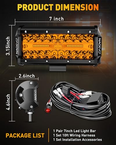 7 Inch LED Light Bar (Amber)