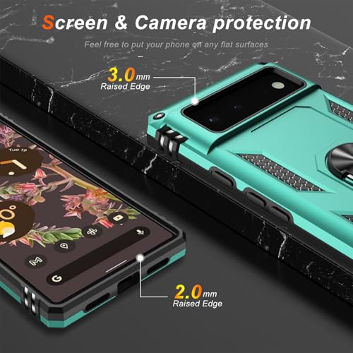 for Google Pixel 6 Case with Screen Protector (Teal / Google Pixel 6)