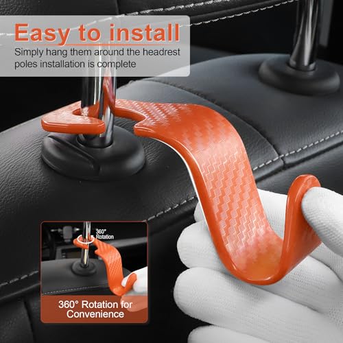Car Purse Hook (Orange-CF)