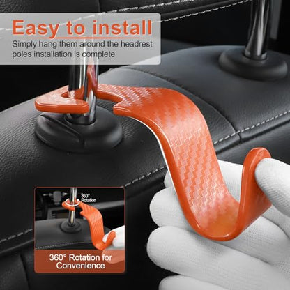 Car Purse Hook (Orange-CF)