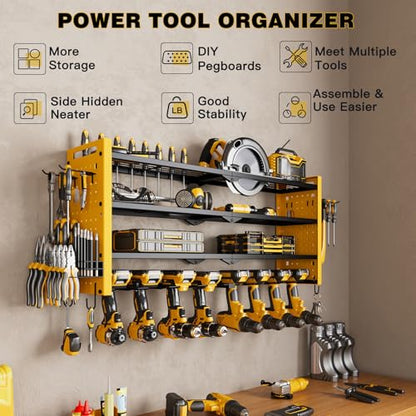 Power Tool Drill Holder Wall Mount (Yellow)
