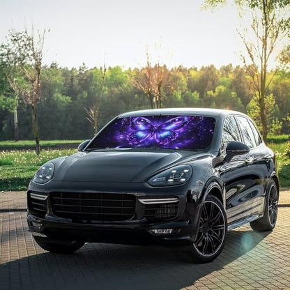 Butterfly Eye Car Windshield Sun Shade Umbrella Sunshade Block UV Rays Sun Visor Protector Auto Windshield Sunshade to Keep Vehicle Cool for Cars Trucks & Suvs 57 X 30 in (57'' X 30'' / JSDK-56A)