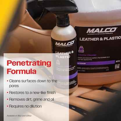 Leather & Plastic Cleaner for Automotive Interior Surfaces (16 Fl Oz (Pack of 1))