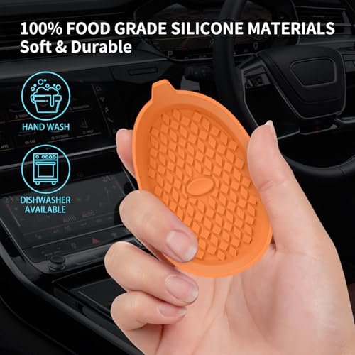 Car Cup Holder Coasters [4 Pack] Silicone Cups Mats (4pack-orange)