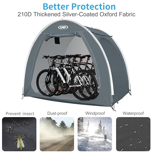 Bike Storage Shed Tent (Grey for 4 Bikes)