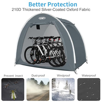 Bike Storage Shed Tent (Grey for 4 Bikes)