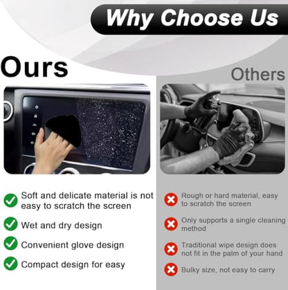 2PCS Car Screen Cleaner (Black& Grey)