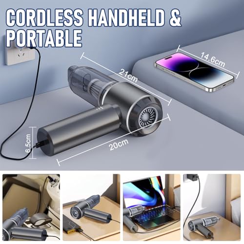 Car Vacuum Cordless Mini Handhled 4 (Silver)
