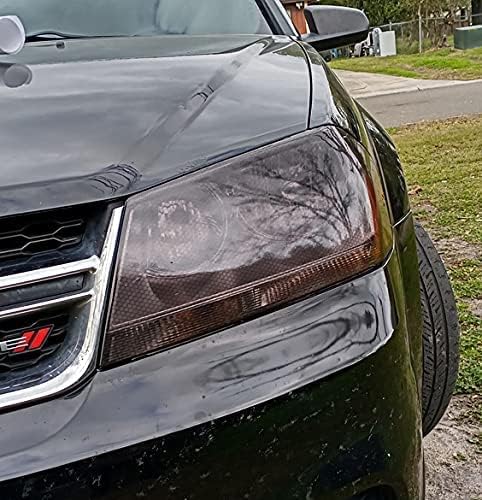 Extra Wide Headlight Taillight Vinyl Tint Wrap 16 Inch x 60 Inch Roll (16" x 60" / Hex+ Dark Smoke)