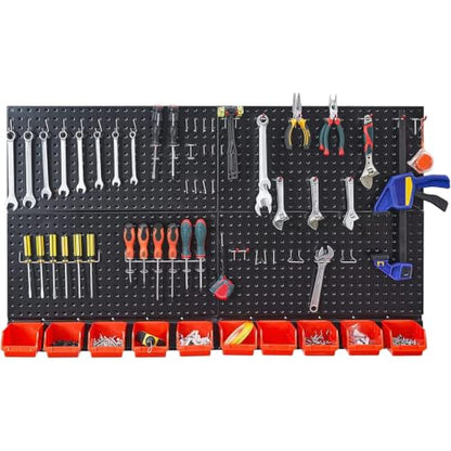 Metal Pegboard Wall Panels (Black / 2PC)