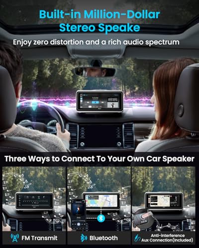 Portable Apple Carplay Screen for Car (White)
