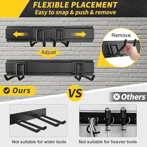 64 Inches Garage Storage (64" Alloy Steel with 4 Panels & 10 Hooks)
