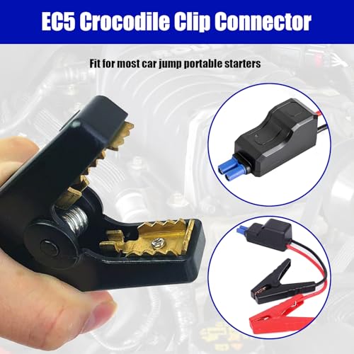Car Jump Starter Clamps (Black/Red)