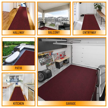 2x2 Indoor Outdoor Door Mat (Red / 2' x 2' (Mat))