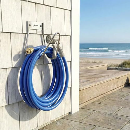 Garden Hose Holder Stainless Steel Small Wall Mount Garden Hose Hook (80 Feet)
