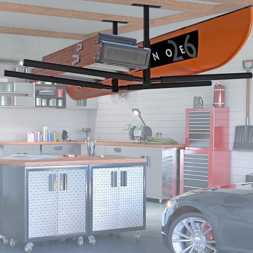 Double Ladder & Kayak Ceiling Storage Rack (Adjustable Double-Sided)