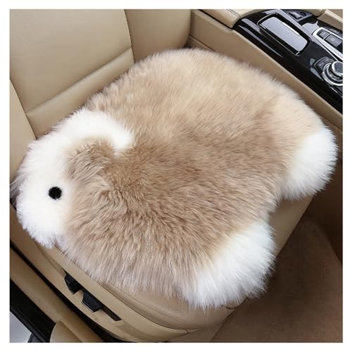 Genuine Wool Car Seat Cushion Comfort Style (Dark Brwon)