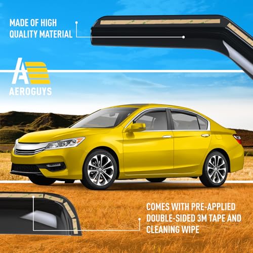 Extra Durable Window Deflectors in (For Honda Accord 13-17)