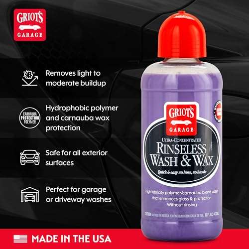 Rinseless Wash and Wax for Car Cleaning and Detailing (16oz)