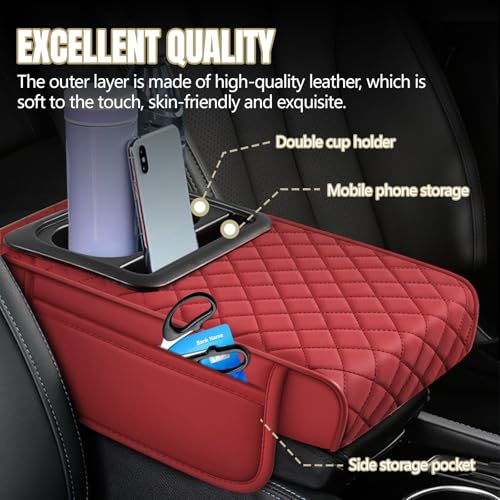 Car Center Console Cover (Red)