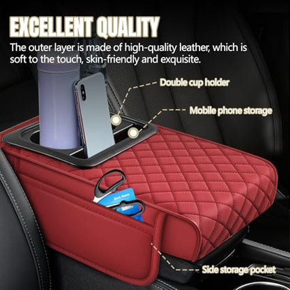 Car Center Console Cover (Red)