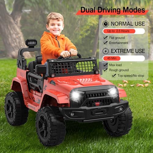 12V Kids Electric Ride On Truck Car w (Red)