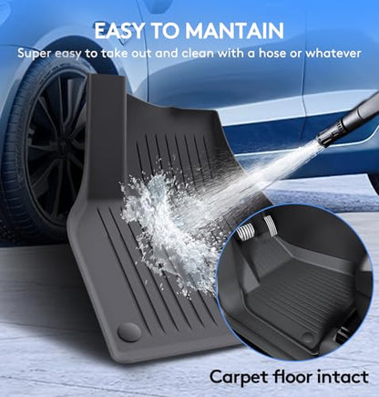 Floor Mats Fits for Tesla Model Y 5 (6 PCS for Tesla Model Y 5-Seat 2020-2024)