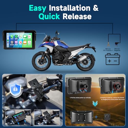 5 Inch Motorcycle CarPlay Screen with TPMS Sensors (5-Inch with TPMS Sensors)