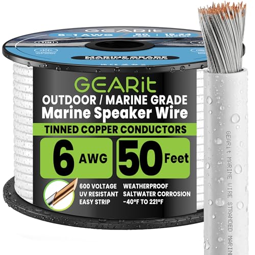 6 Gauge Marine Wire (6 AWG / 50 Feet / 1 Conductor)