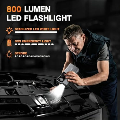 7000A 150PSI Car Battery Jump Starter with Air Compressor