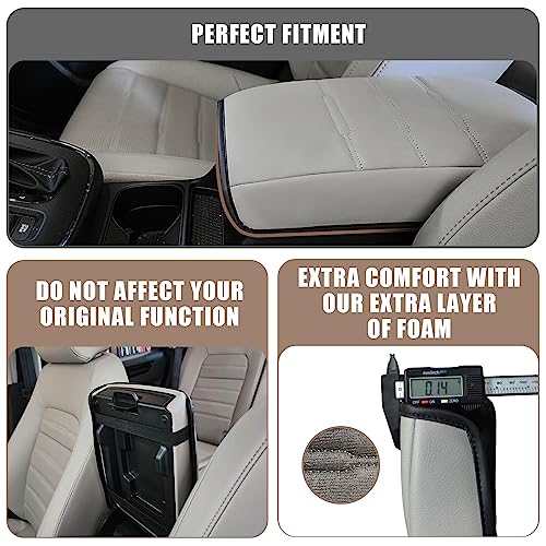 Armrest Cover for 2023+ Honda CR (11) 23+ |CR-V| Gray/Gray Stitching, Regular)