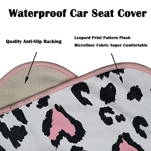 Car Seat Cover Protector Front Seats (2Pcs Front Seat Towel / Leopard Print)