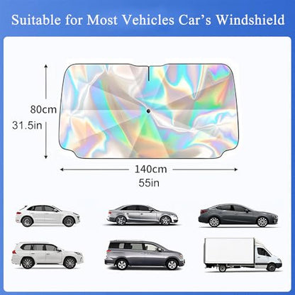 Car Windshield Sun Shade Umbrella (55"x31")