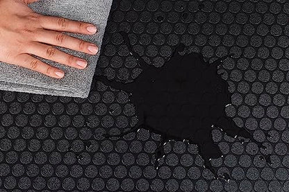 Performance Vinyl Garage Runner Small Coin Pattern (27" x 60" / Midnight Black)