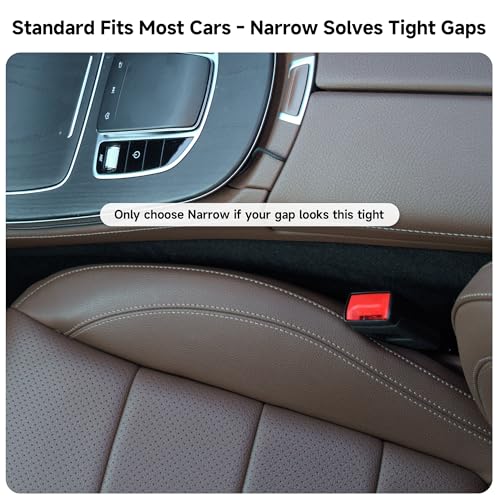 Car Seat Gap Filler Organizer Soft Foam 3IN1 Storage Slot & Hook (Black / Narrow)