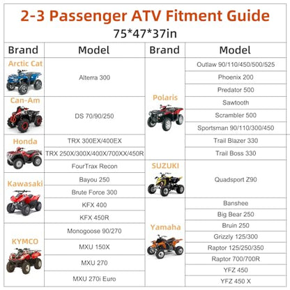 600D ATV Cover (75"L x 47W" x 37"H / black)
