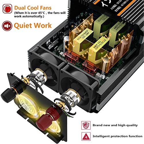 2500W Power Inverter 12V DC to AC 110V (2500W-DA)