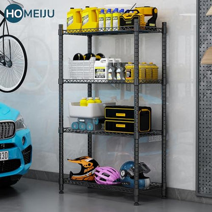 4 Tier Shelving Unit (4-Tier（13.77"D x 35.43"W x 54.33"H）)