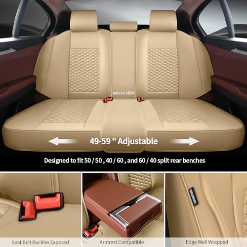 Car Seat Covers Full Set (5 Pack / Beige)