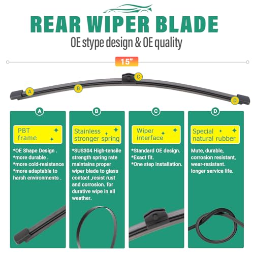 Windshield Wiper Blades Replacement for Audi Q7 SQ7 2016 (27"/20"/15")