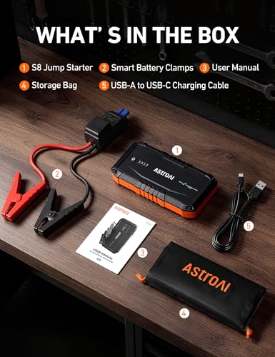 S8 Car Battery Jump Starter 1500A (Orange)