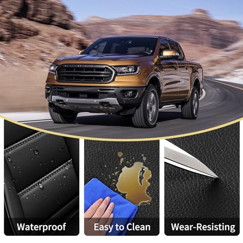 Custom Fit for Ford Ranger Seat Covers 2026 2025 (5 Seats #017 Black)