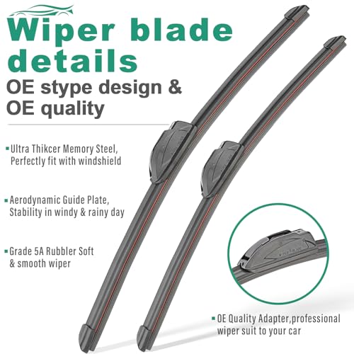 Windshield Wiper Blades Replacement for Dodge Journey 2009 (24" 19" 12")