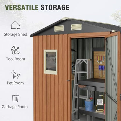 Outdoor Storage Shed 6x4 Ft (6x4 FT/No Base)