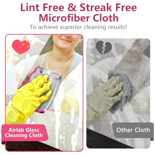 Glass Polishing Streak Free Miracle Cleaning Cloth (Sliver-pink)