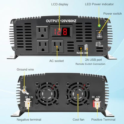 3000 Watt car Power Inverter 12V to 110V (M-3000)